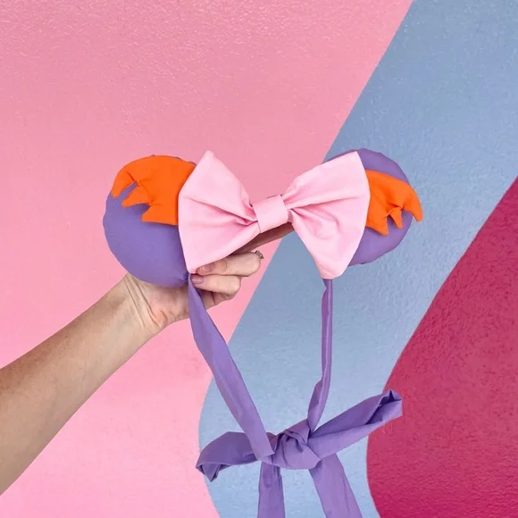 New York Couture *One of a Kind* FIGMENT Mouse Ears Tie Headband - Picture 4 of 7